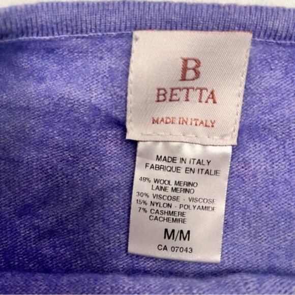 Made in Italy Merino Wool Cashmere Tunic Sweater Periwinkle | Women's Medium - Picture 3 of 8